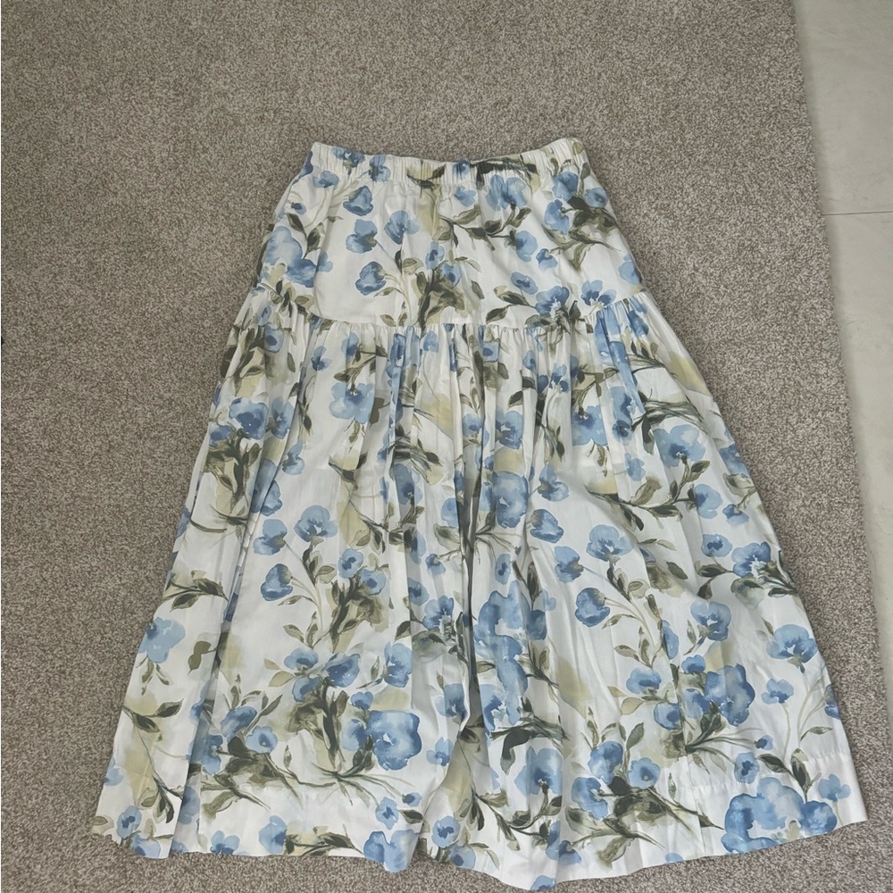 Abercrombie & Fitch Floral Blue and Green Skirt